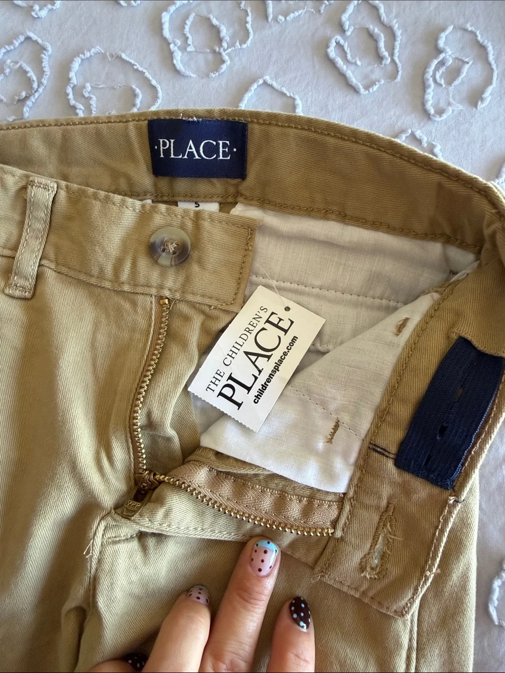 NWT The Children’s Place Boys 5 Slim Flax Khaki Chino Pants School Uniform